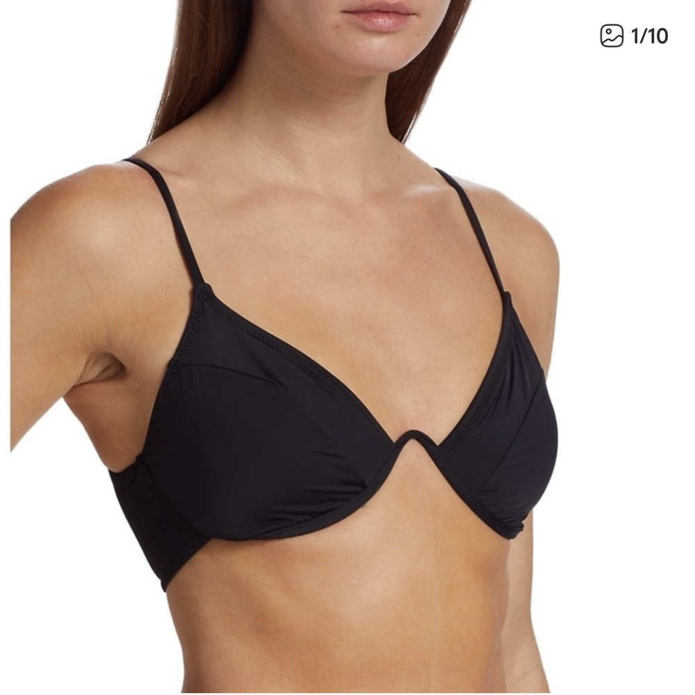 Good American Black Bikini Top